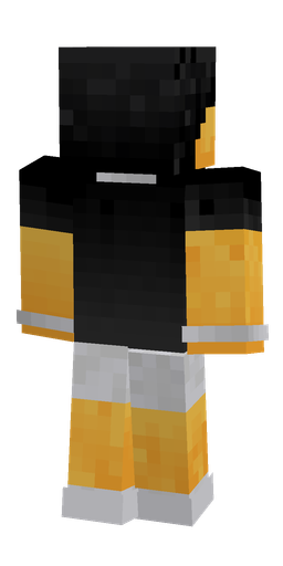Black skin: body, back render