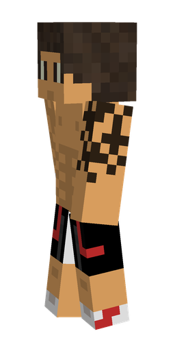 Brown skin: body, left side render