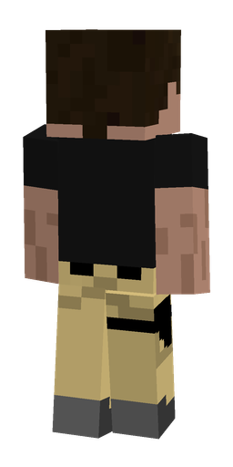 Black skin: body, back render
