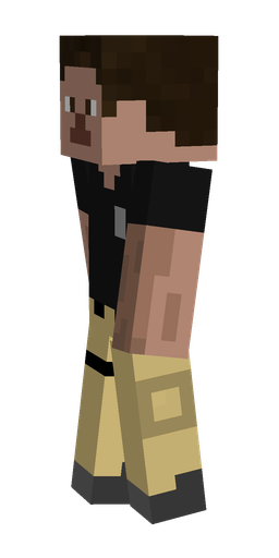 Black skin: body, left side render