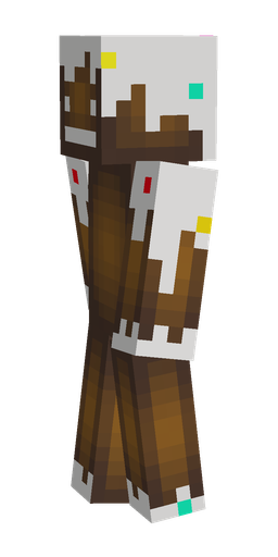 Brown skin: body, left side render