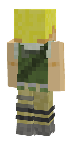 Green skin: body, back render