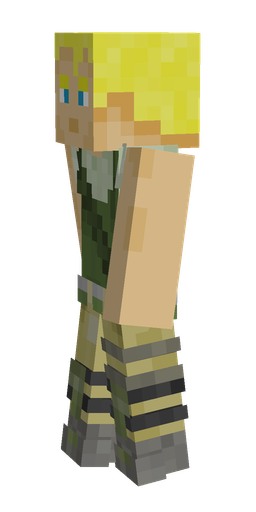 Green skin: body, left side render