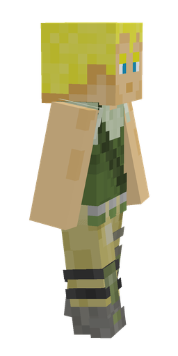 Green skin: body, right side render