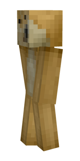 Brown skin: body, left side render