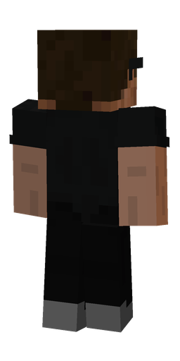 Black skin: body, back render