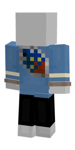 Black skin: body, back render