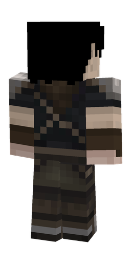 Black skin: body, back render