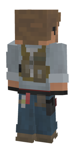 Blue skin: body, back render