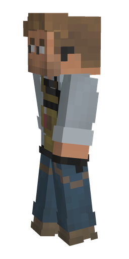 Blue skin: body, left side render