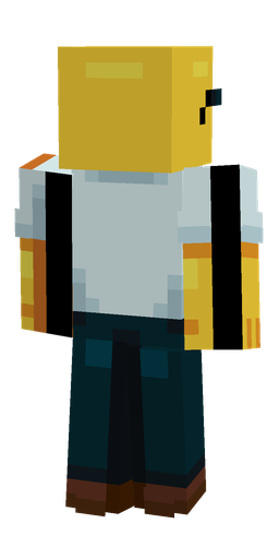 Black skin: body, back render