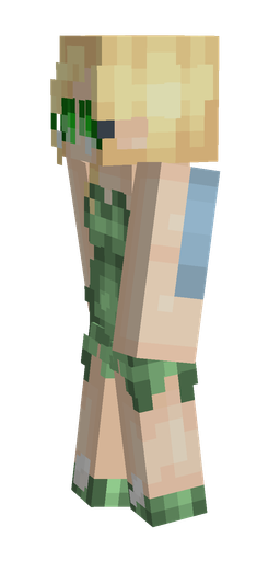 Blue skin: body, left side render