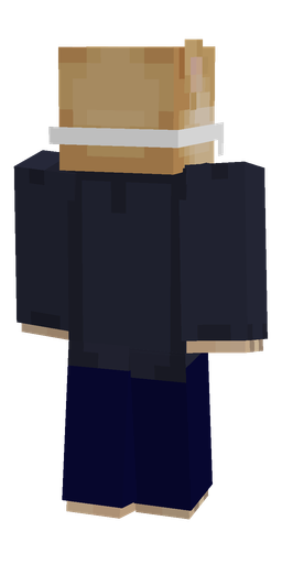Blue skin: body, back render