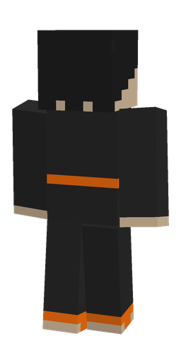 Black skin: body, back render