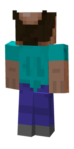 Blue skin: body, back render