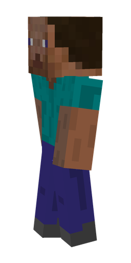 Blue skin: body, left side render