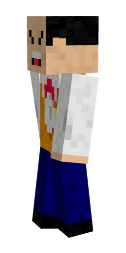 Blue skin: body, left side render