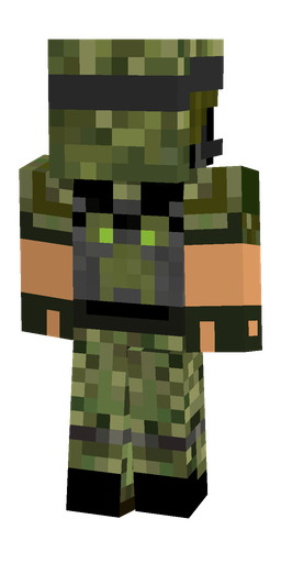 Black skin: body, back render