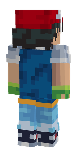 Blue skin: body, back render