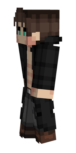 Black skin: body, left side render