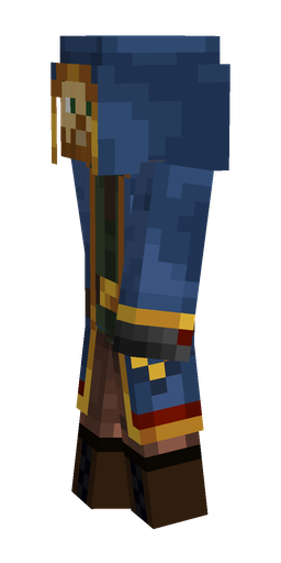 Blue skin: body, left side render