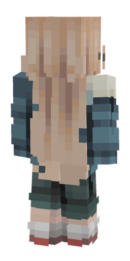 Blue skin: body, back render