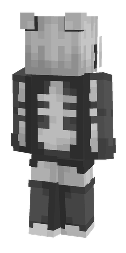 Black skin: body, back render