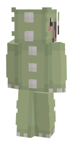 Green skin: body, back render
