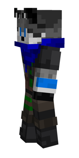 Black skin: body, left side render