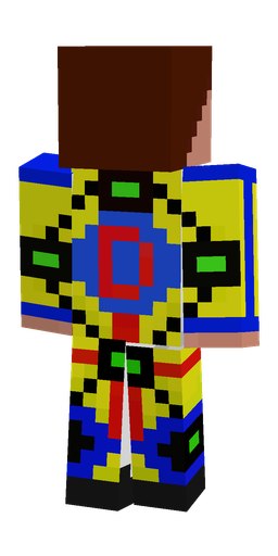 Black skin: body, back render