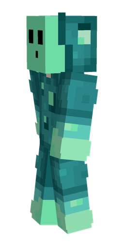 Blue skin: body, left side render