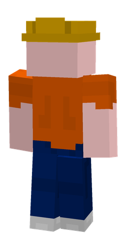 Blue skin: body, back render