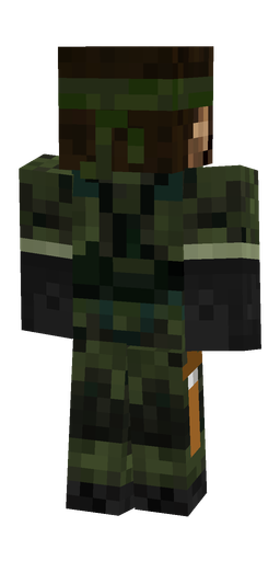 Black skin: body, back render