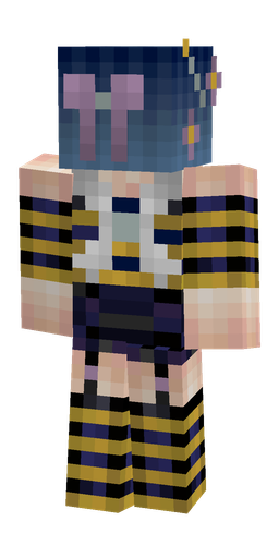 Blue skin: body, back render