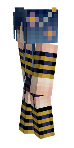 Blue skin: body, left side render