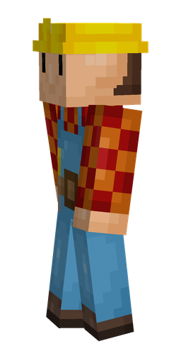 Blue skin: body, left side render