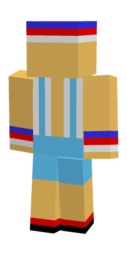 Blue skin: body, back render