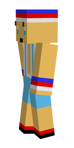 Blue skin: body, left side render