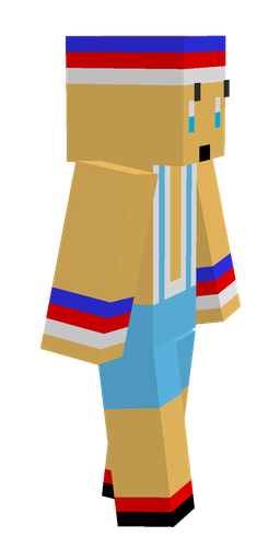 Blue skin: body, right side render
