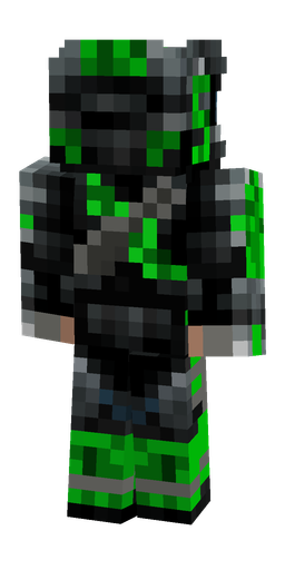 Black skin: body, back render
