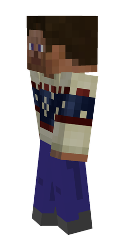 Black skin: body, left side render