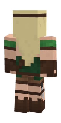 Brown skin: body, back render