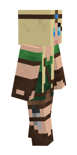 Brown skin: body, right side render