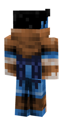 Black skin: body, back render