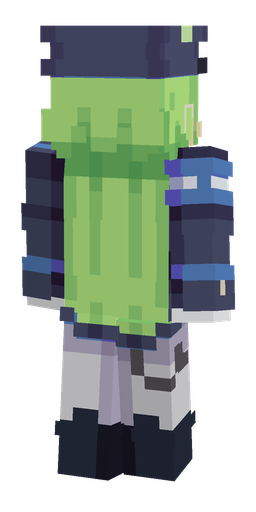 Blue skin: body, back render