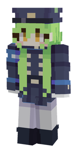 Blue skin: body, front render