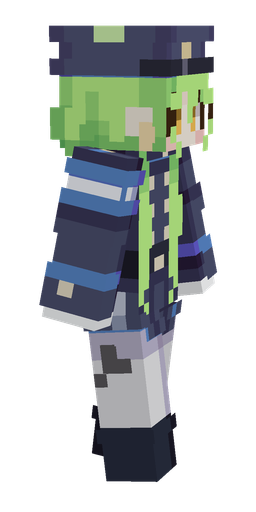 Blue skin: body, right side render