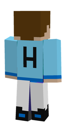 Blue skin: body, back render