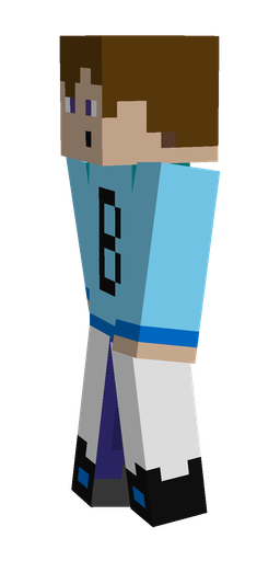 Blue skin: body, left side render