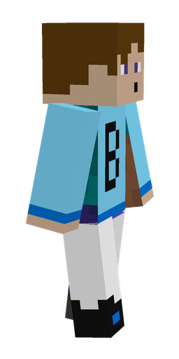 Blue skin: body, right side render